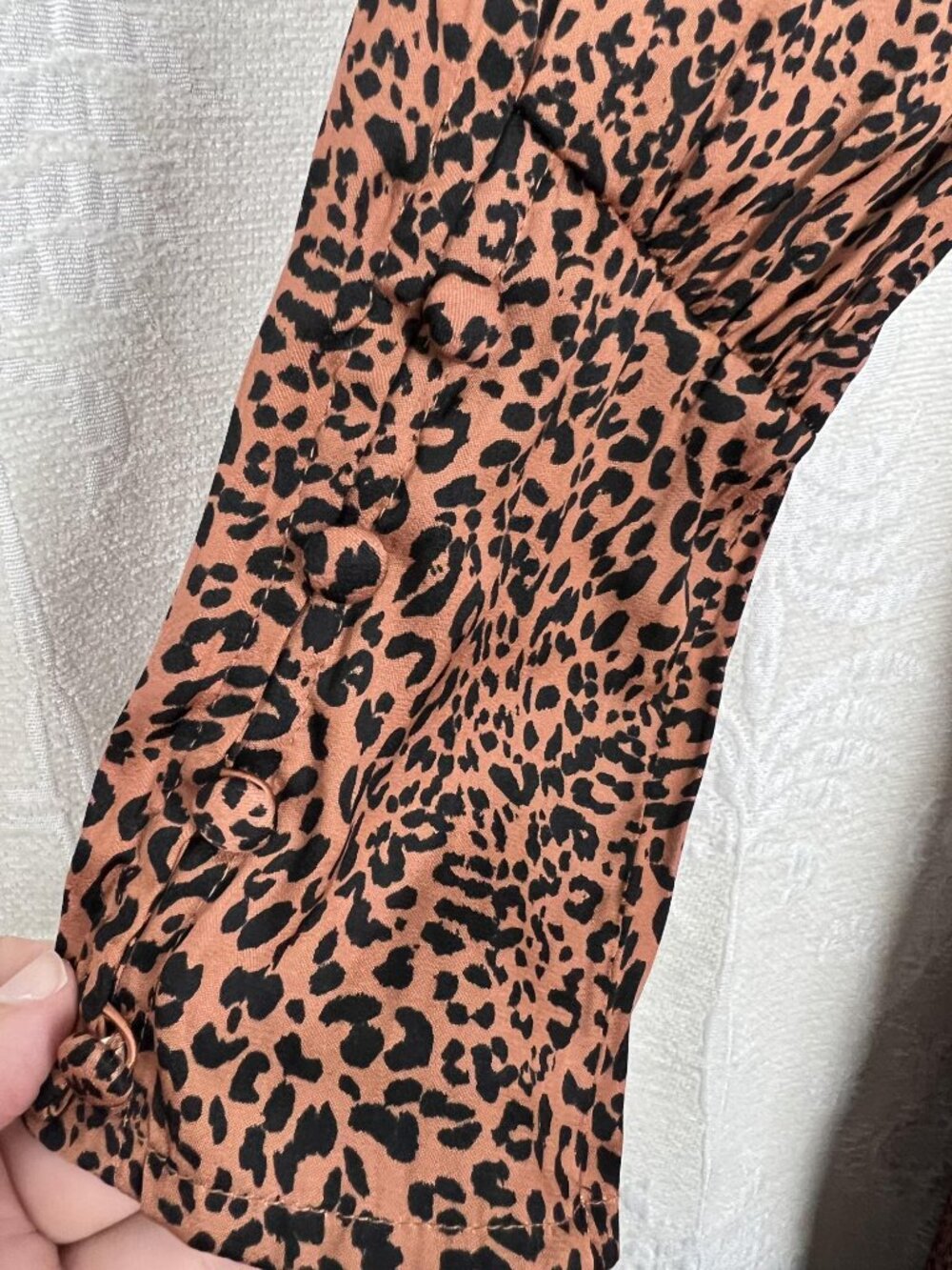 NEW Free People Loveless cocoa leopard print satin open back midi dress boho 12 - Picture 7 of 13